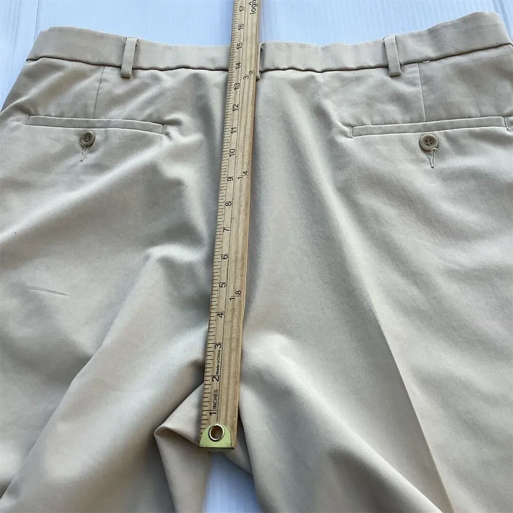 Dockers Men's Relaxed Fit Dress‎ Pants Sage Green 38x32 Flat Front